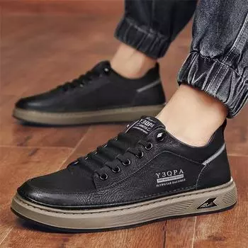 Men s Shoes 2025 New Summer Breathable Board Shoes Men s Sports and Leisure Flat Bottom Foot Sleeve Teen Student Xiaobai Tide 39 чёрный