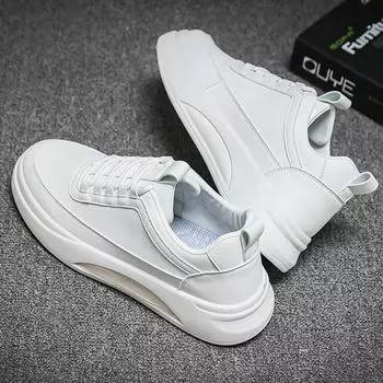 Men s shoes 2025 new summer velvet cotton shoes versatile sports board shoes men s casual leather shoes heightened white tide shoes 39