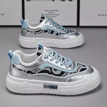 Men s shoes 2025 new trend versatile non-slip boys thick sole heightening leisure sports breathable canvas Korean version board shoes 39