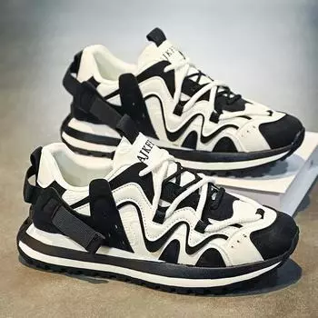 Men s shoes 2025 spring and autumn new high-end sense of thick-soled niche Forrest Gump shoes youth athleisure versatile dad shoes 39