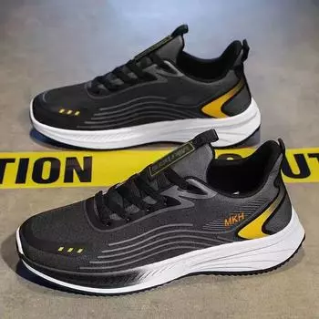 Men s shoes 2025 spring new fashion ins versatile lightweight casual running shoes trendy shoes men s shoes 39 бежевый