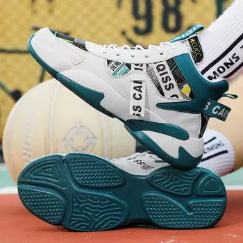Men s shoes 2025 spring new Guochao students inner height increase couple basketball shoes leisure sports running dad tide shoes 36