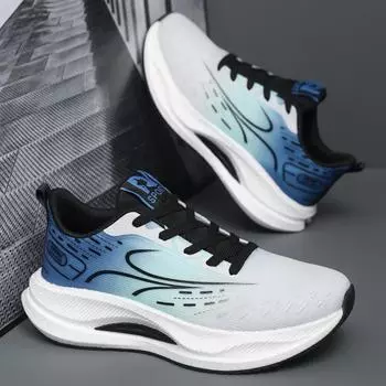 Men s shoes 2025 spring new mesh carbon board true explosion breathable comfortable trend running sports light leisure 36