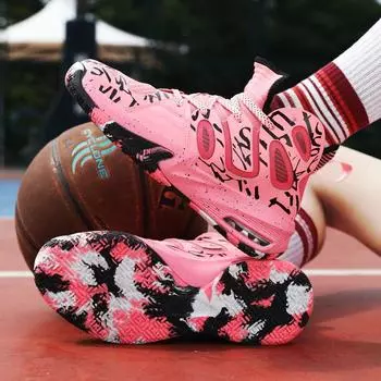 Men s shoes 2025 spring new national tide calligraphy red basketball shoes fashion trend casual lightweight platform sports boots 39