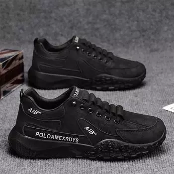 Men s shoes 2025 spring new one-pedal soft-soled comfortable teen lazy shoes trendy retro sports and leisure shoes 39 чёрный