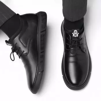 Men s shoes 2025 spring new soft-soled casual shoes British trend shoes men s casual leather shoes men s 37