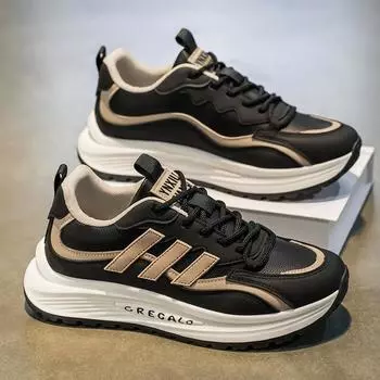 Men s shoes 2025 spring new sports shoes classic versatile men s casual shoes white shoes trend lightweight dad shoes 39 белый