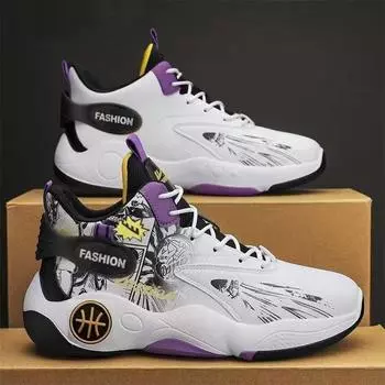 Men s shoes 2025 spring new student basketball shoes sports running casual shoes youth platform shoes non-slip and resistant 39