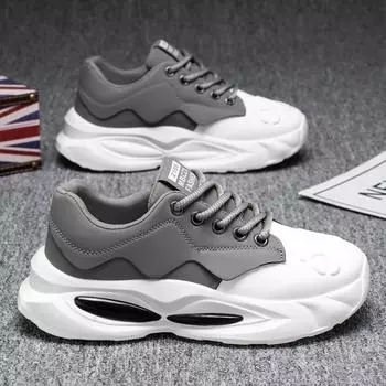 Men s shoes 2025 spring new thick-soled versatile niche fashion casual youth sports increase dad shoes men 39