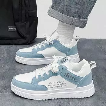 Men s shoes 2025 spring new trend versatile casual flat shoes autumn niche design sense student sports shoes 39 серый