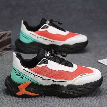 Men s shoes 2025 spring new youth outdoor sports casual shoes lightweight soft sole rotating button dad trendy shoes 39