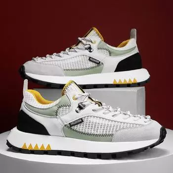 Men s shoes 2025 summer new breathable non-slip casual shoes running shoes versatile fashion sports mesh dad trendy shoes 39