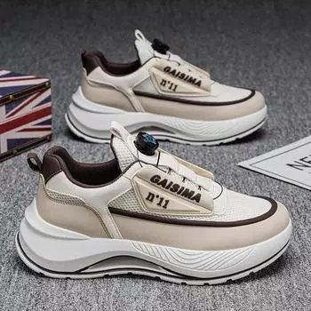 Men s shoes 2025 summer new breathable knob buckle sports shoes niche Harajuku versatile non-slip platform casual shoes men 39