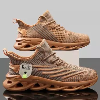 Men s shoes 2025 summer new breathable non-slip running shoes versatile fashion sports mesh dad casual shoes trendy shoes 39