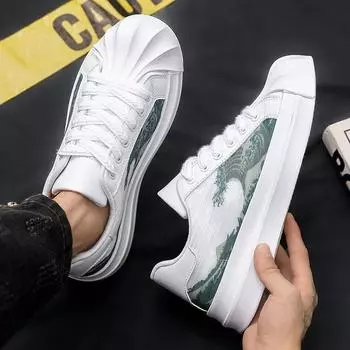 Men s shoes 2025 summer new fashion trend casual board shoes personalized toe thick sole wear-resistant sports Forrest Gump tide shoes 39