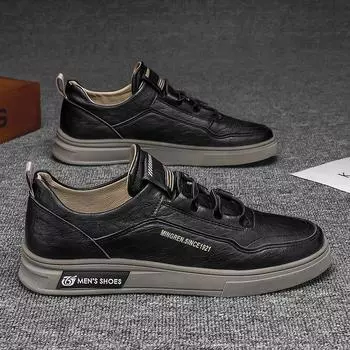 Men s shoes 2025 summer new fashion low-top casual shoes men s outdoor platform retro classic wear-resistant board shoes super 39 чёрный