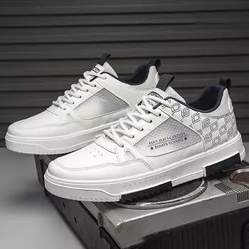 Men s shoes 2025 summer new fashion trend casual board shoes youth white shoes Korean version non-slip and wear-resistant board shoes 39