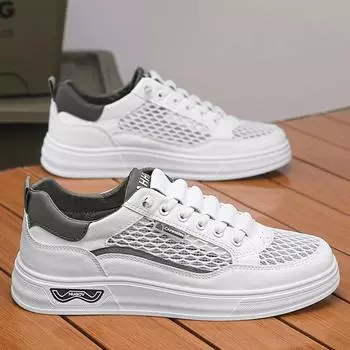 Men s shoes 2025 summer new low-top lace-up casual shoes men s fashion trend versatile color matching sports board shoes 39