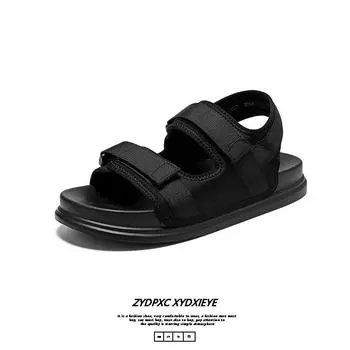 Men s shoes 2025 summer new men s beach shoes Velcro versatile platform casual sports sandals 1502-B 38 чёрный
