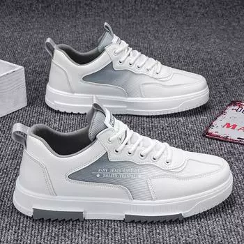 Men S Shoes Annual Trend Casual Lace-Up Thick-Soled Round Head Color Matching Sports Breathable Board Shoes 39