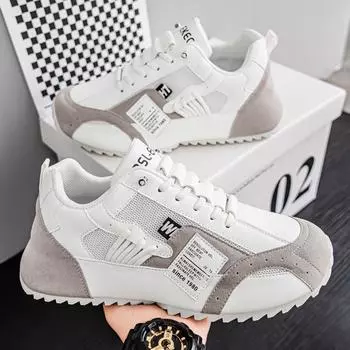 Men s shoes autumn breathable and versatile one-pedal sports shoes casual board shoes running thick-soled inner height-increasing dad shoes 39