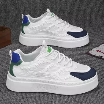 Men S Shoes Autumn Breathable Canvas Shoes Men S Trend Platform White Shoes Sports And Leisure Board Shoes Trendy Shoes 39