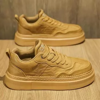 Men s shoes autumn high-end versatile casual board shoes niche design men s height increase youth sports running tide shoes 39