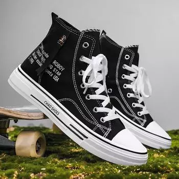 Men s shoes, autumn new anti-slip wear-resistant high-top sports student board shoes, Korean trendy and versatile casual shoes, hiking shoes 39