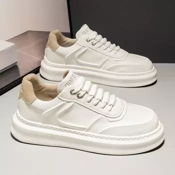 Men s shoes autumn new casual little white board shoes trend versatile microfiber men s leather shoes daily casual sports shoes 39