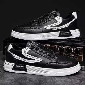 Men s shoes autumn new fashion sports board shoes teenagers one pedal casual versatile trend white shoes skateboard shoes 39