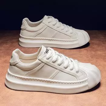 Men S Shoes Autumn New Microfiber Upper Low-Top Heightening Sports Board Shoes Casual Platform Shell Head Men S Shoes 39