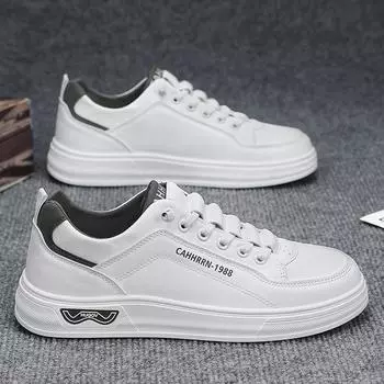 Men s shoes board shoes student youth white shoes spring 2025 new casual versatile leather sports trendy shoes men 39