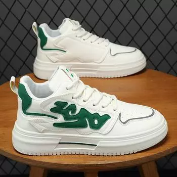 Men S Shoes Breathable High-Top Little White Shoes Male Students Trend Platform Sports Casual Shoes Board Shoes 39