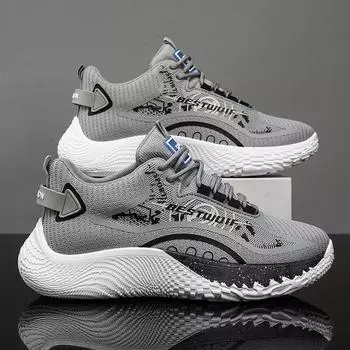 Men s shoes breathable mesh shoes 2025 four seasons new fashion trend sports running shoes Korean version versatile casual trendy shoes 39