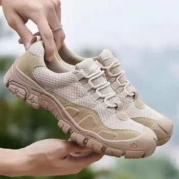 Men s shoes breathable mesh shoes men s outdoor casual mesh sneakers outdoor hiking thin hiking shoes 37