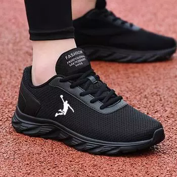 Men s shoes breathable running mesh shoes men s 2025 summer mesh shock absorption casual shoes summer genuine sports shoes men s trendy shoes 38