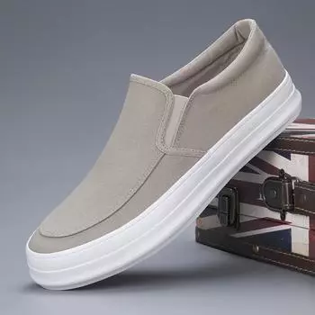 Men S Shoes Breathable Tide Canvas Shoes Old Beijing Platform Casual Shoes One Pedal Flat Baseplate Shoes Men 38