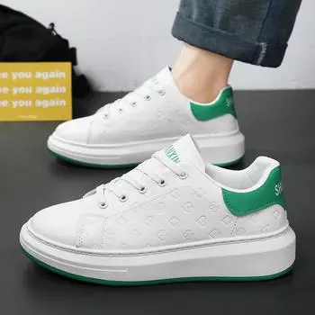 Мужская обувь Дышащая белая обувь Мужская модная универсальная спортивная повседневная обувь на платформе Кроссовки для сноуборда Модные кроссовки 39