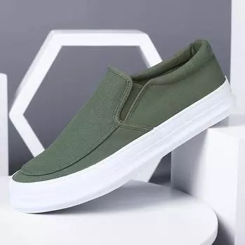 Men S Shoes Canvas Shoes One Pedal Lazy Shoes Flat Bottom Low Top Shoes Breathable Board Shoes 38