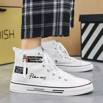 Men s shoes canvas shoes summer 2024 new trendy shoes men s casual flat-soled cloth shoes teen student skateboard shoes 39