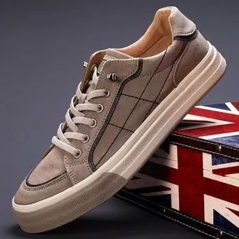 Men S Shoes Casual Men S Canvas Shoes Lace-Up Breathable Comfortable Board Shoes Men 38