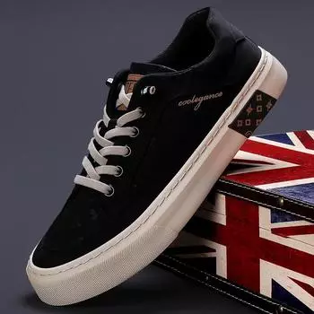 Men S Shoes Casual Men S Canvas Shoes Comfortable Flat Bottom Low Top Handsome Board Shoes Men 38