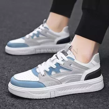 Men s Shoes Casual New In Leather Sneakers Fashion Platform Outdoor Hiking Luxury Summer Trainers Flat Loafers Ankle Boots 39 серый