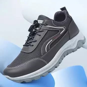 Men s shoes dad shoes walking new men s and women s same spring breathable mesh men s sports shoes lightweight casual shoes 39 серый