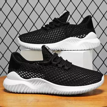 Мужская обувь не воняет летом, легкая повседневная обувь с мягкой подошвой, дышащая обувь с полой сеткой 40