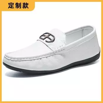 Men s shoes Doudou shoes 2024 new popular British style fashion trend casual men s shoes breathable one pedal men s shoes 38