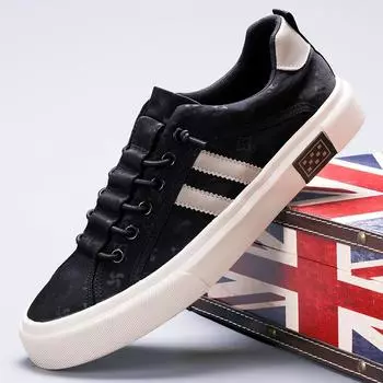 Men S Shoes Elastic Band Breathable Board Shoes Men S Casual Shoes One Pedal Low-Top Flat Shoes 38