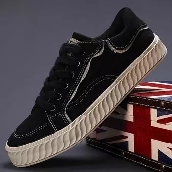 Men S Shoes Fashion Trend Casual Men S Canvas Shoes Comfortable Flat Baseplate Shoes Men 38