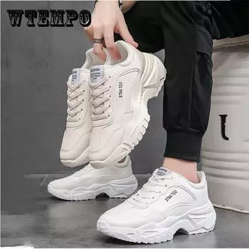 Мужская обувь на плоской подошве, универсальная, дышащая, с увеличенной толстой подошвой, повседневная, спортивная, для бега, кроссовки для папы, корейская версия 44