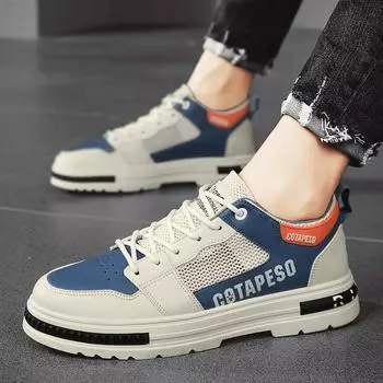 Men s shoes four seasons new fashion trend casual board shoes Korean version non-slip and wear-resistant little white shoes teen student board shoes 39